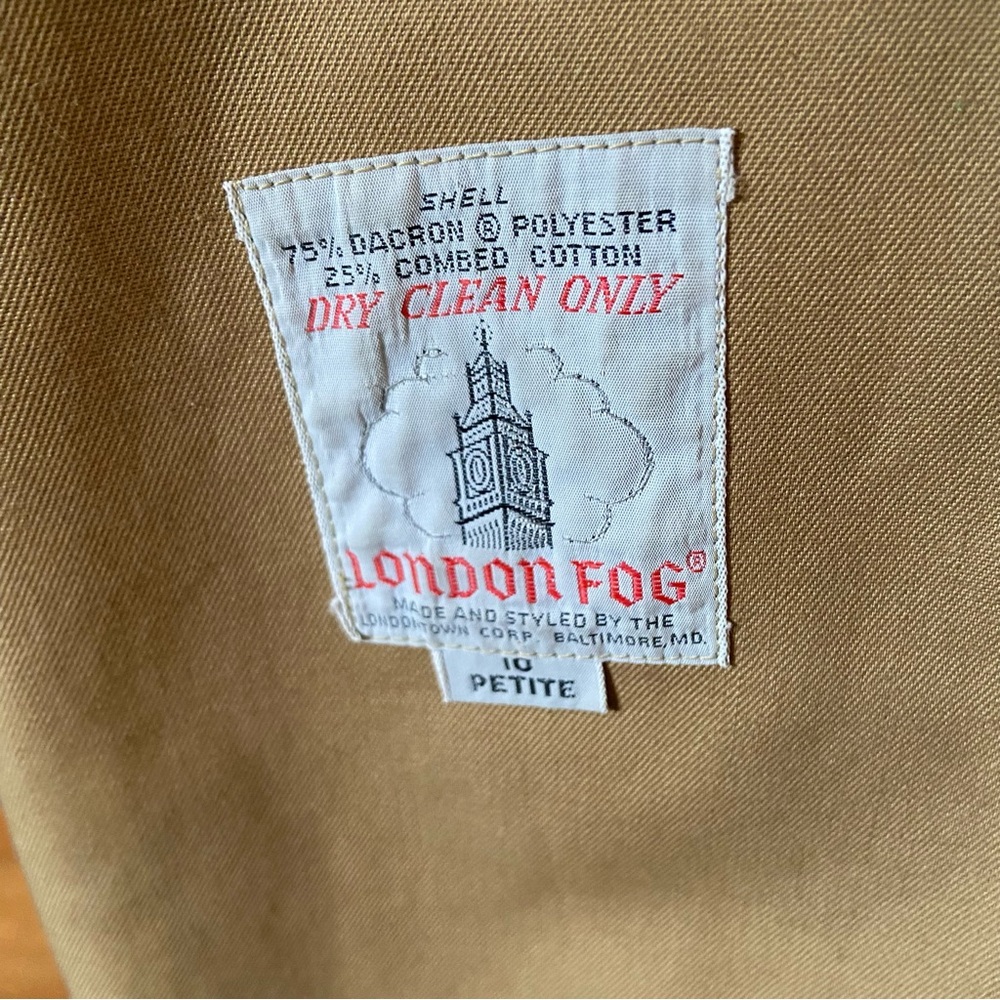 Vintage 70s London Fog Maincoats faux fur lined trench coat - Picture 5 of 7